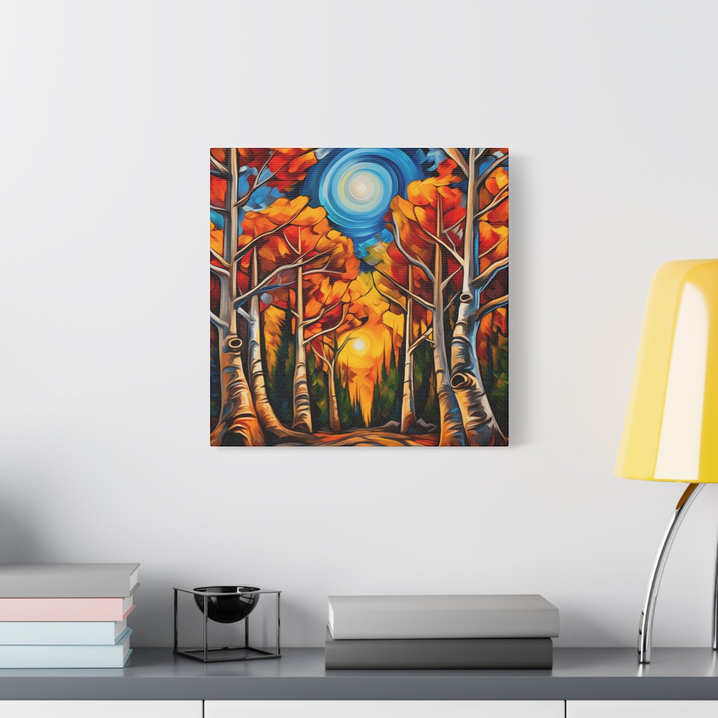 Autumn Forest Canvas Art Print - Vibrant Fall Decor for Home & Office