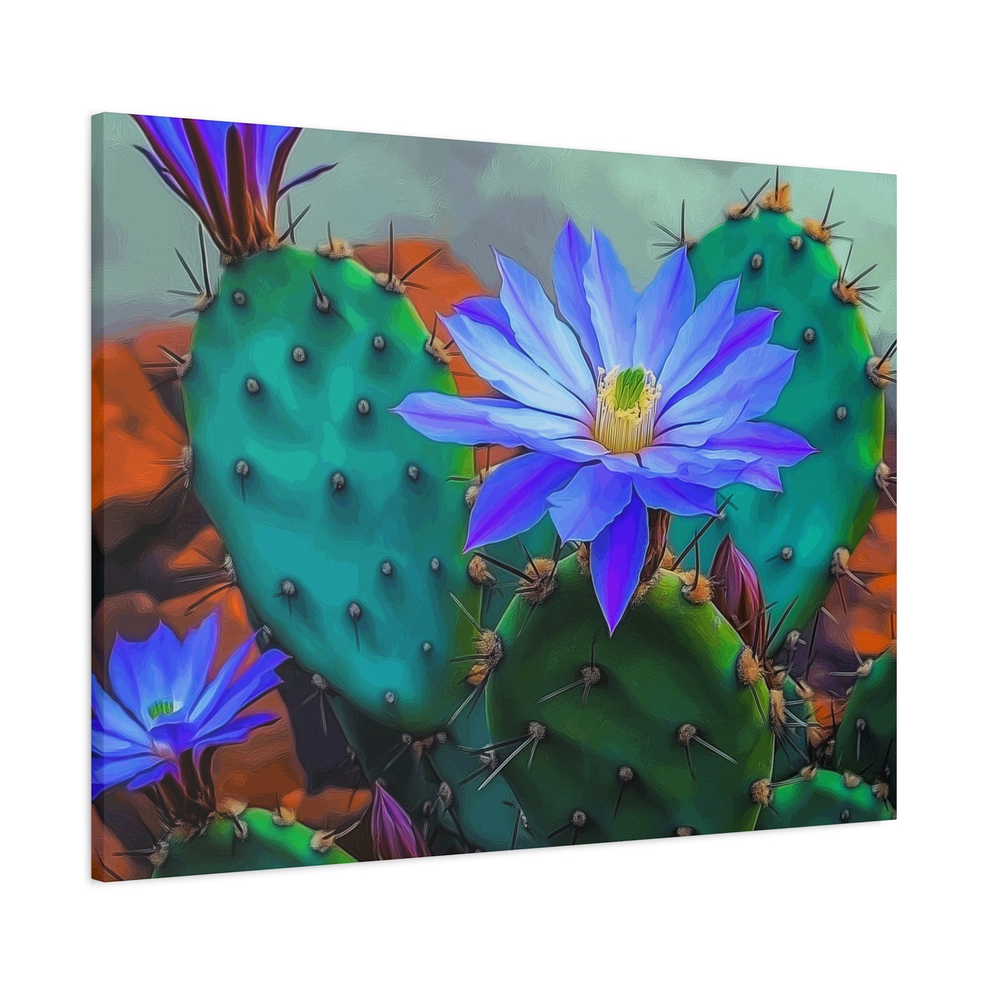 Vibrant Cactus Flower Canvas Art