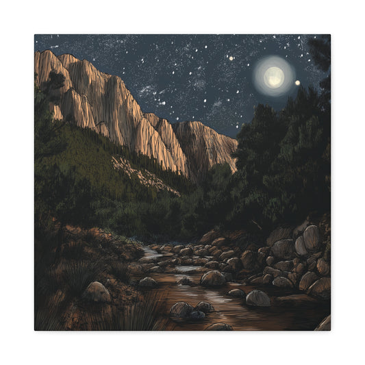 Rockies Creek at Night