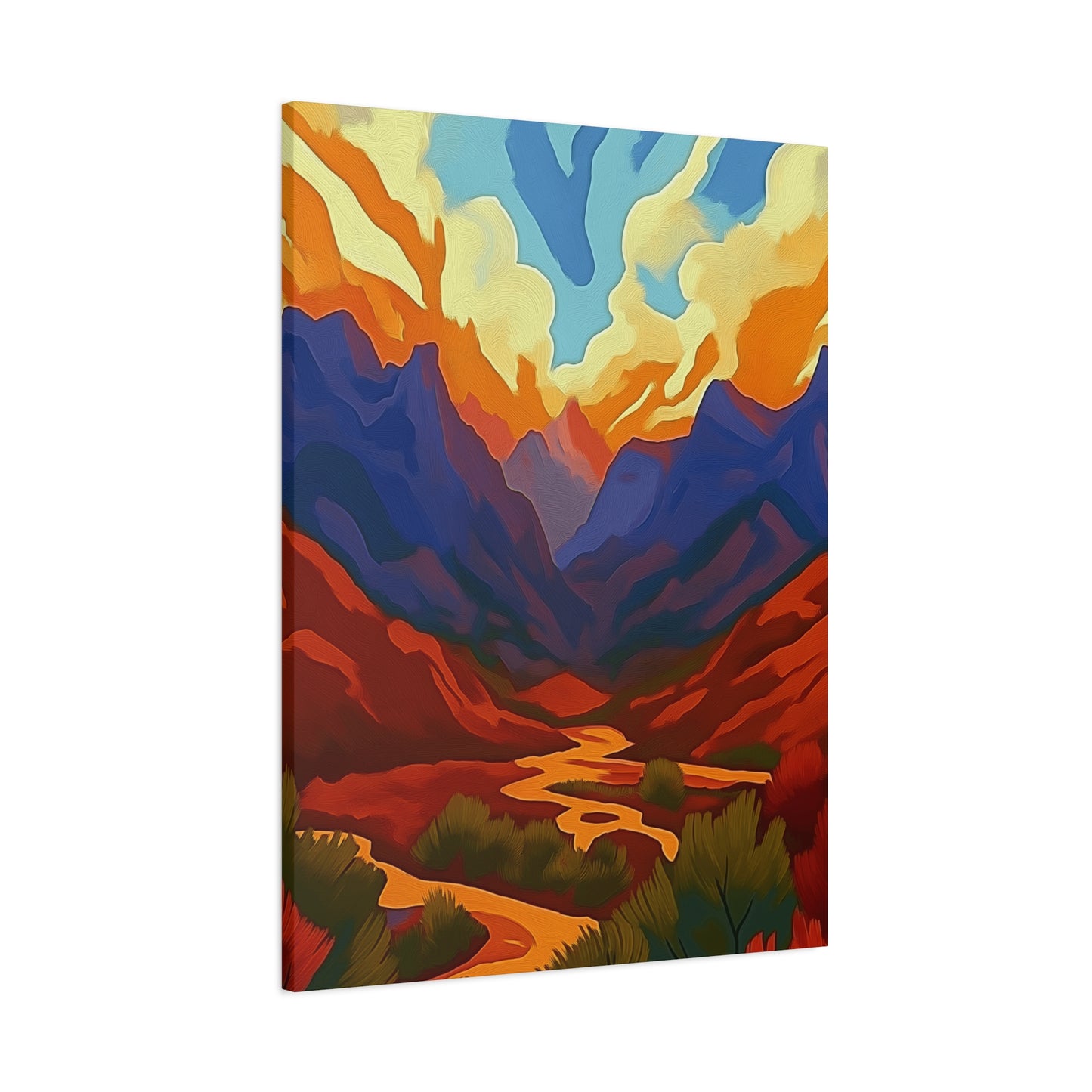 Vibrant Mountain Sunset Landscape-Where are we 2