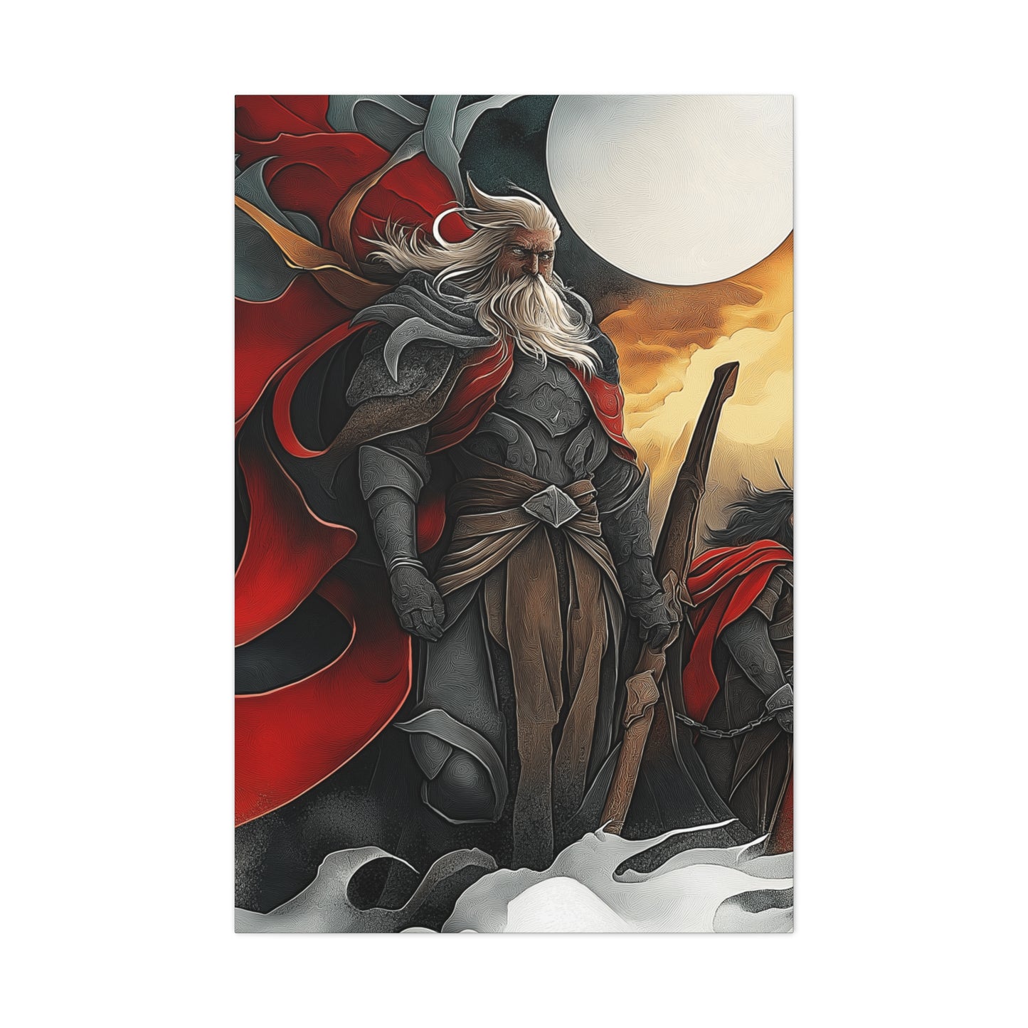 Epic Warrior Stretched Canvas Art - 1.25" Matte Wall Decor
