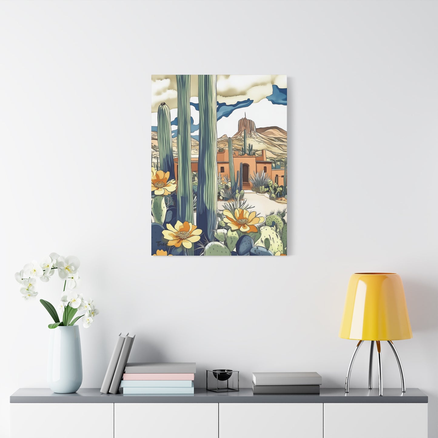 Desert Rose Canvas Art Print | Bohemian Home Decor | Southwestern Wall Art
