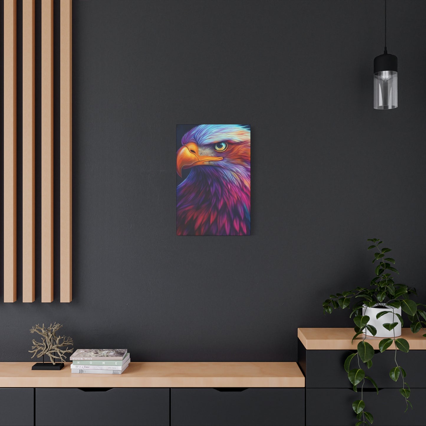 Vibrant Eagle Canvas Wall Art - Colorful Wildlife Decor