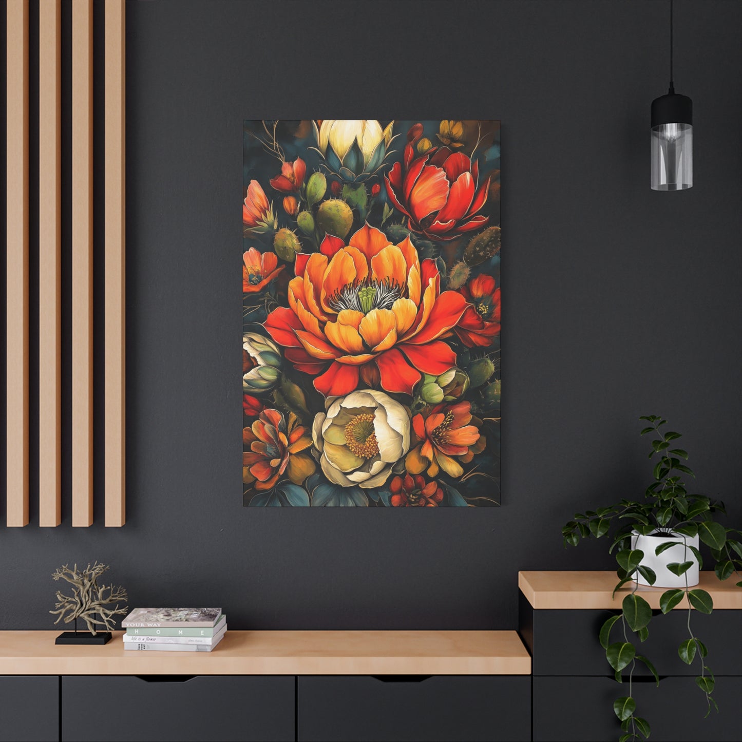 Vibrant Bold Floral Canvas Art -