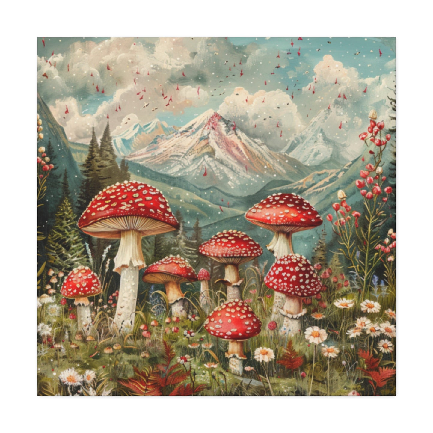 Canvas Print - Rocky Mountain Mushroom Rain
