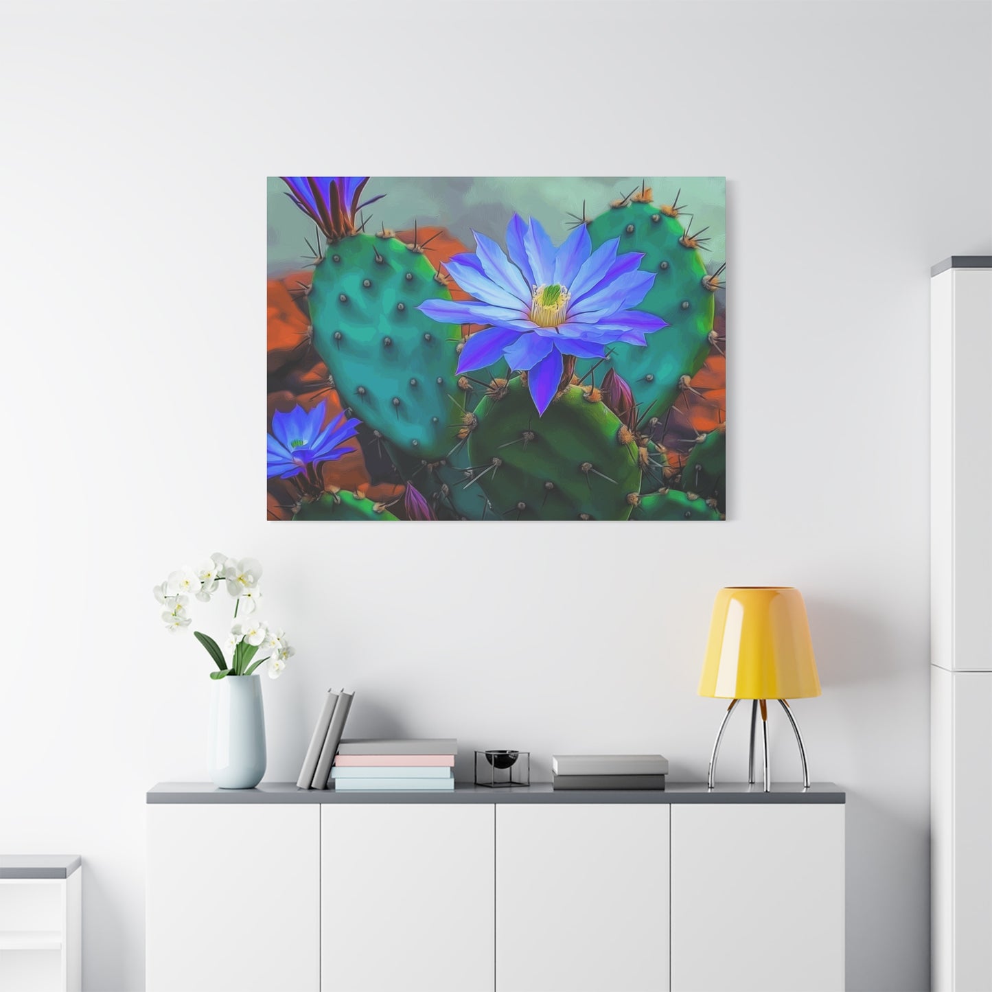 Vibrant Cactus Flower Canvas Art