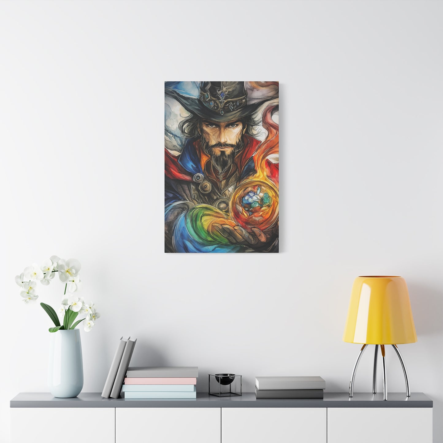 Mystical Wizard Canvas Art - Fantasy Home Decor for Magic Lovers