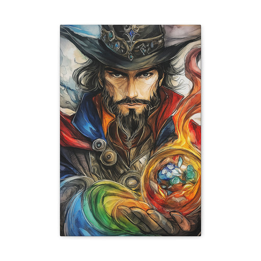 Mystical Wizard Canvas Art - Fantasy Home Decor for Magic Lovers