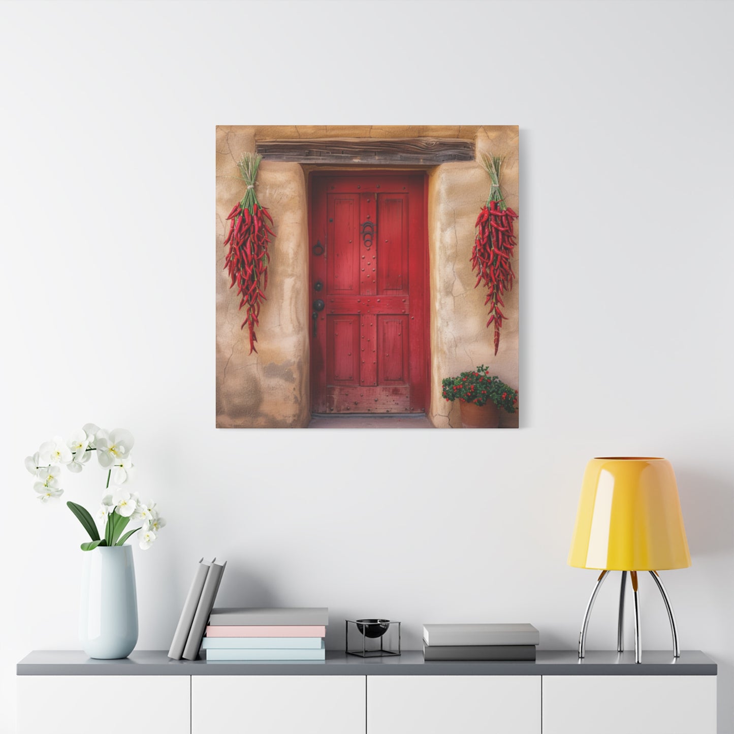Canvas Wall Art Santa Fe Red Door