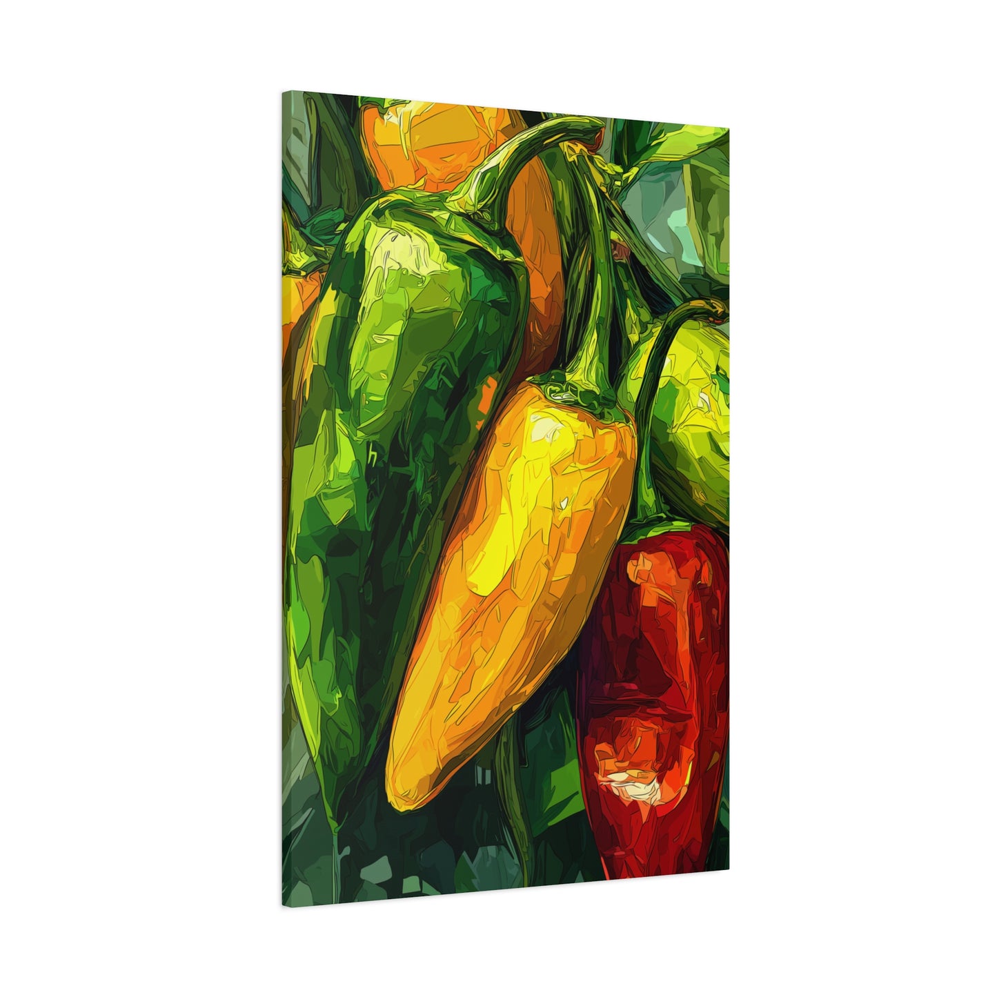 Canvas Print - Colorful Chili Peppers Design