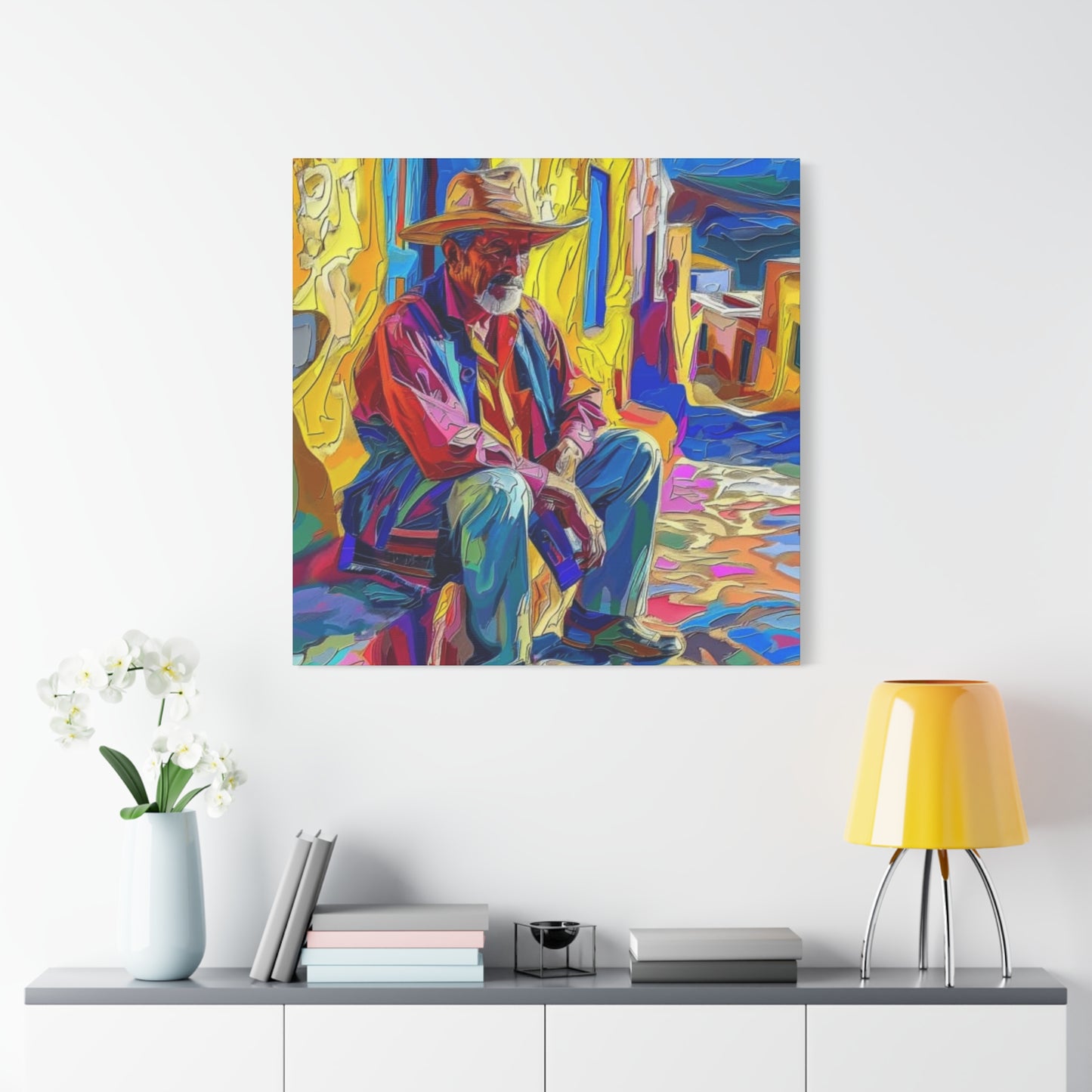 Canvas Wall Art - Man in Street Design