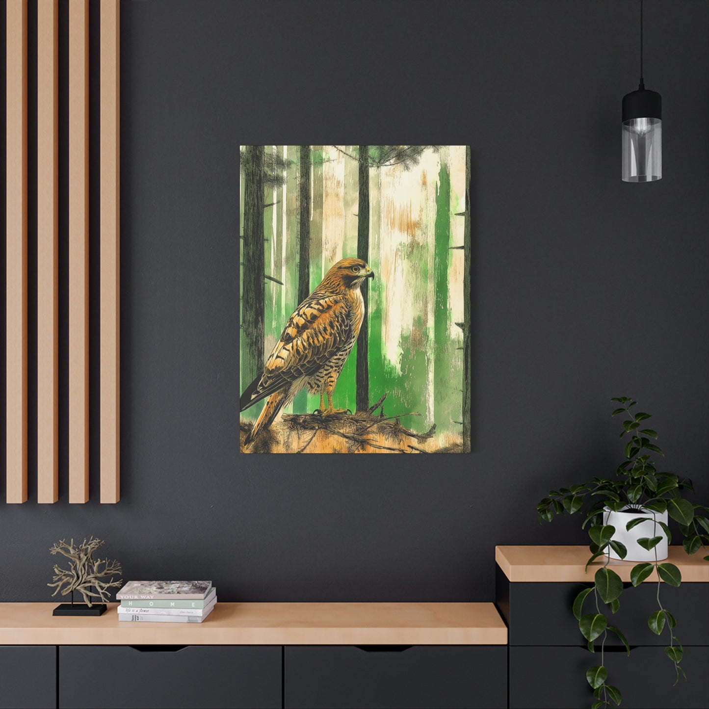 Canvas Print Red Tailed Hawk in Colorado Forest