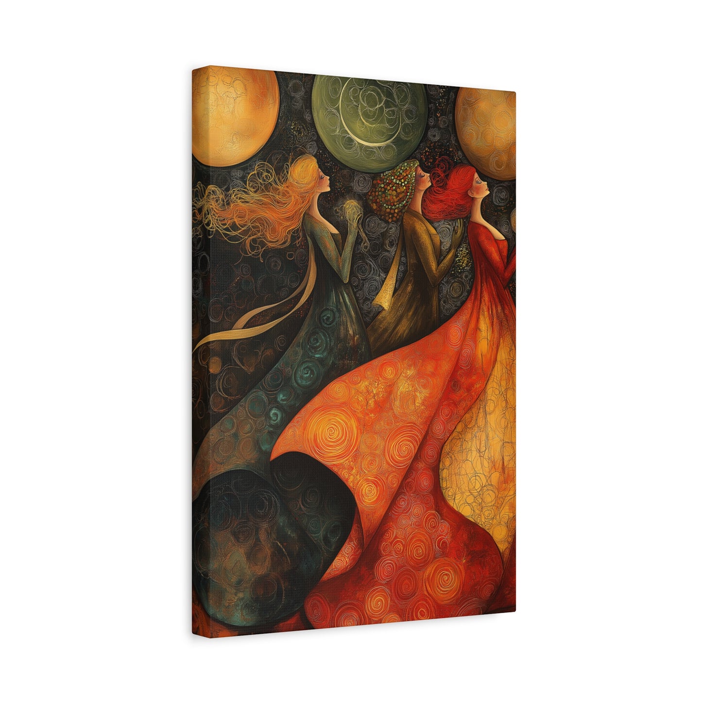 Elegant Women Art Canvas Print - Colorful Abstract Wall Decor