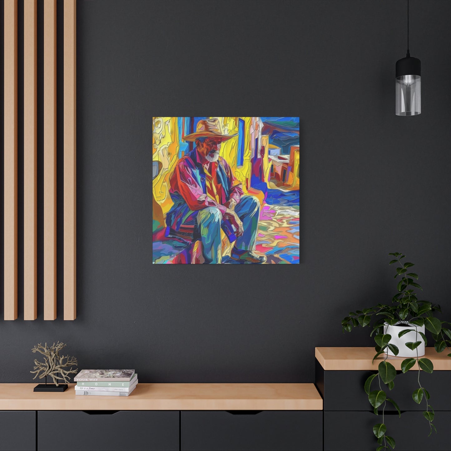 Canvas Wall Art - Man in Street Design