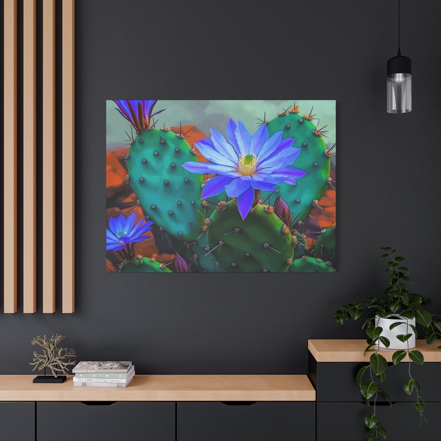 Vibrant Cactus Flower Canvas Art