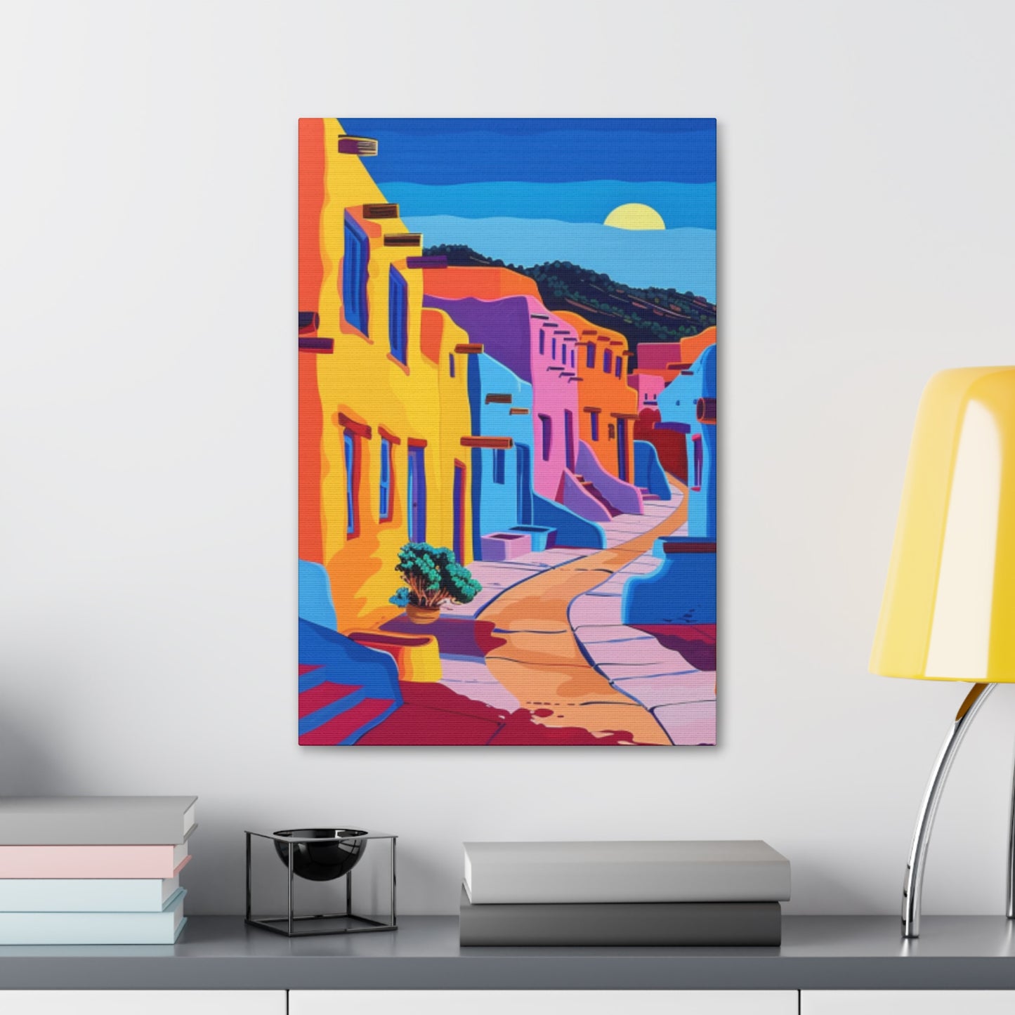 Colorful Southwest Village Sunset-1.5 in. Depth