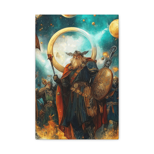 Mythical Warrior Canvas Art - Stretched Wall Decor for Fantasy Lovers