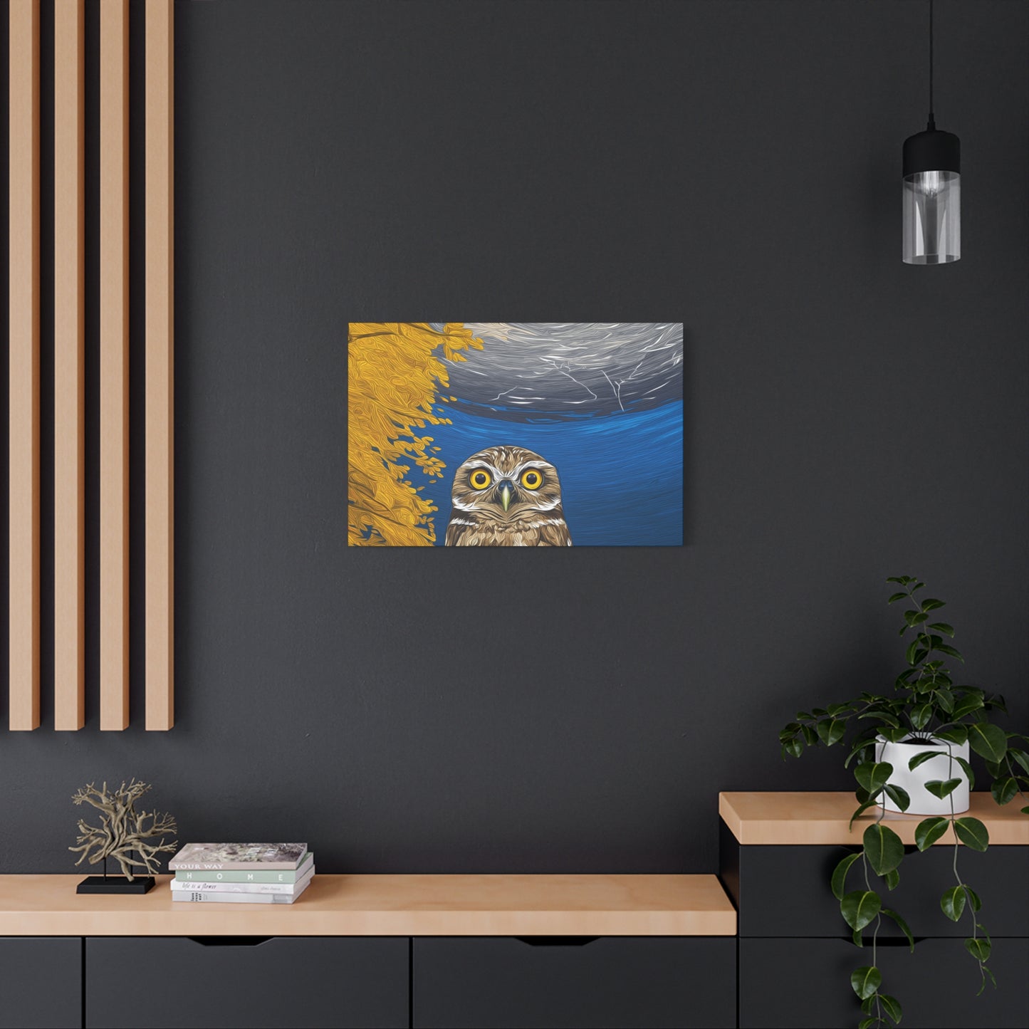 Canvas Print - NM Burrowing Owl in Tree