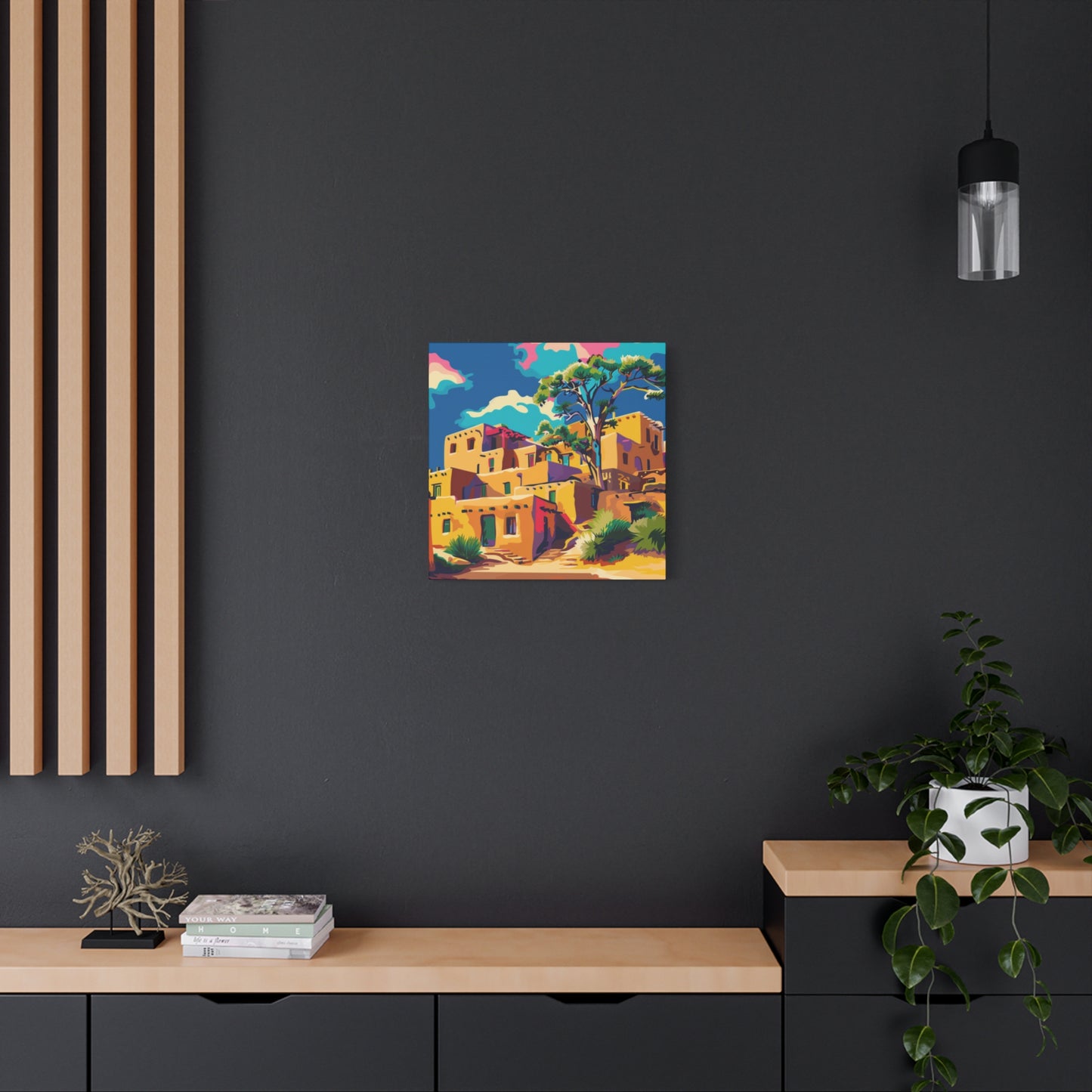 Canvas Art Print - NM Pueblo New Village 2