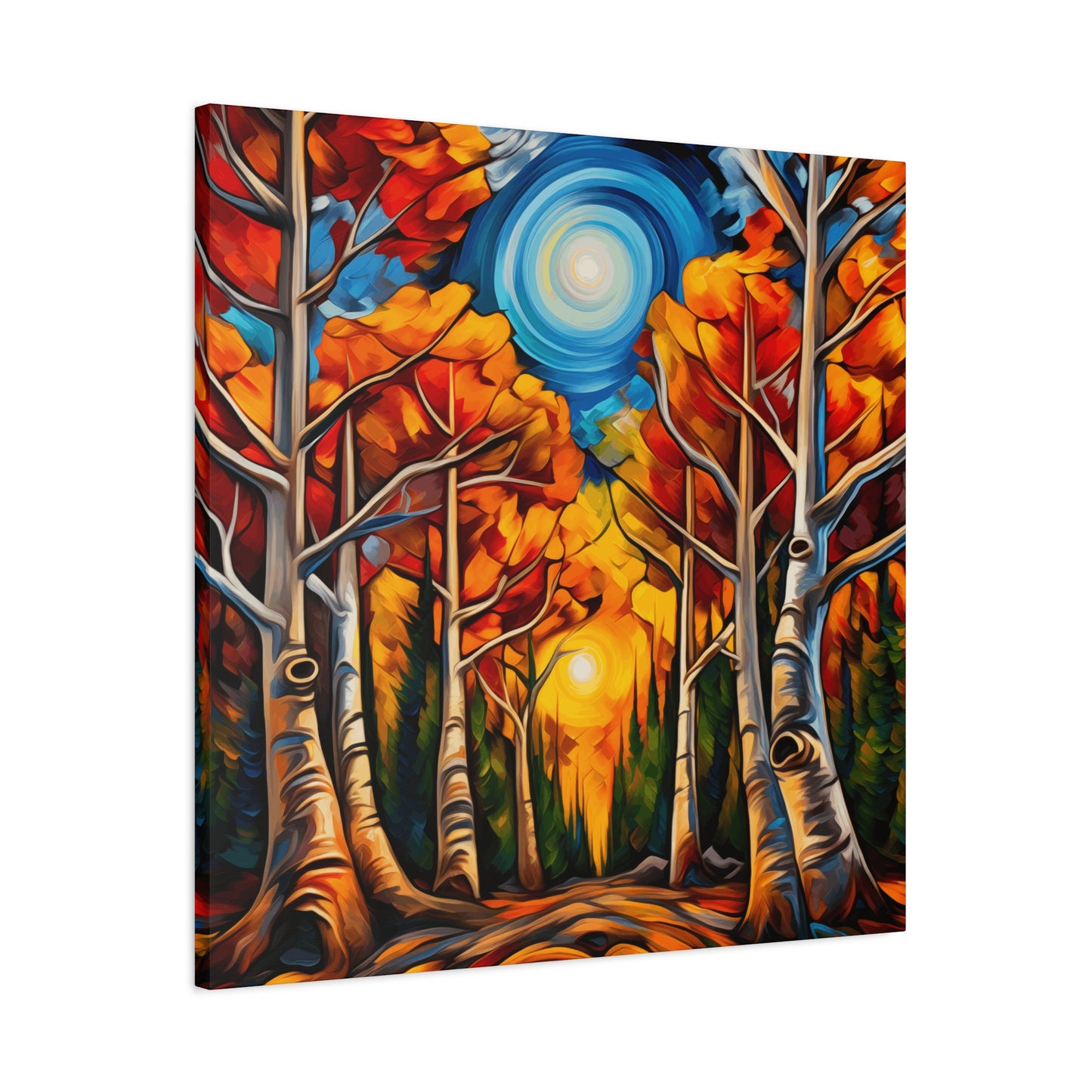 Autumn Forest Canvas Art Print - Vibrant Fall Decor for Home & Office