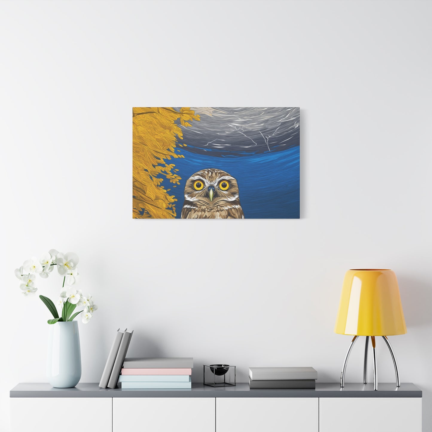 Canvas Print - NM Burrowing Owl in Tree