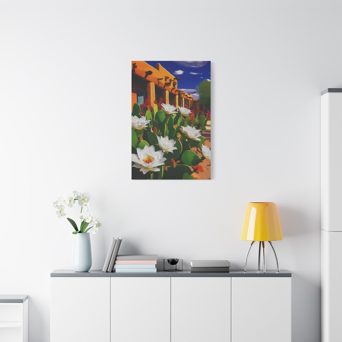 Canvas Wall Art - Cacti Blooming Beauty