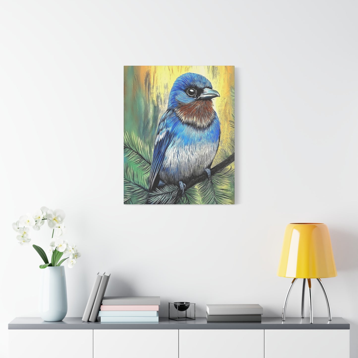 Canvas Wall Art - Bluebird Watching