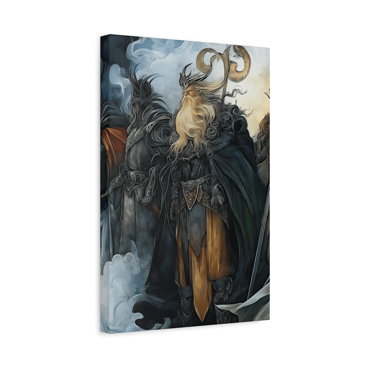 Epic Fantasy Wall Art Canvas - Norse Mythology Inspired Decor