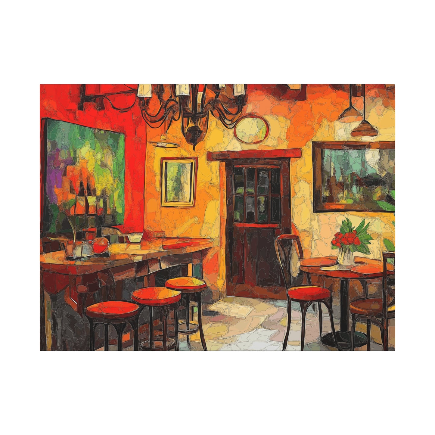 Vibrant Restaurant Canvas Wall Art - Colorful Decor for Dining Spaces