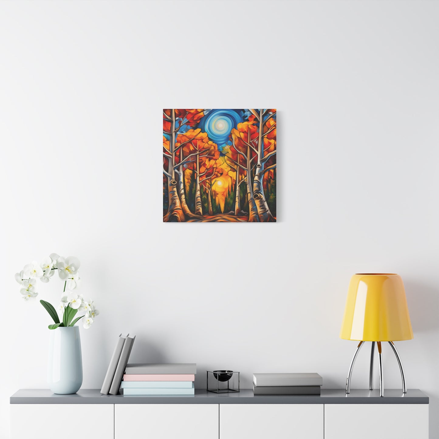 Autumn Forest Canvas Art Print - Vibrant Fall Decor for Home & Office