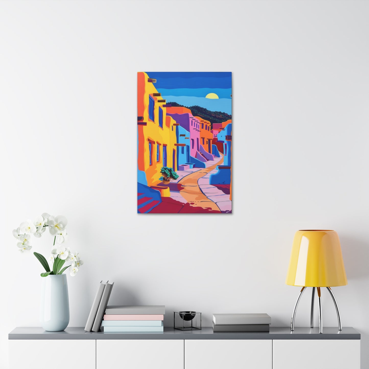 Colorful Southwest Village Sunset-1.5 in. Depth