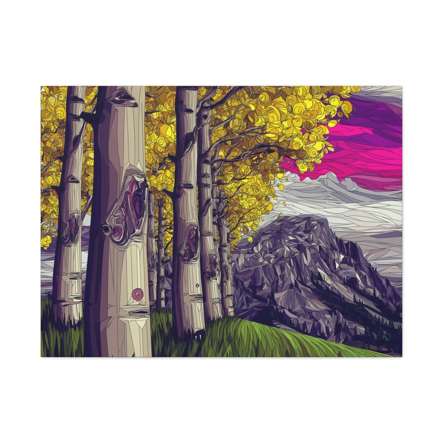 Canvas Print - Aspen Bolder Trees