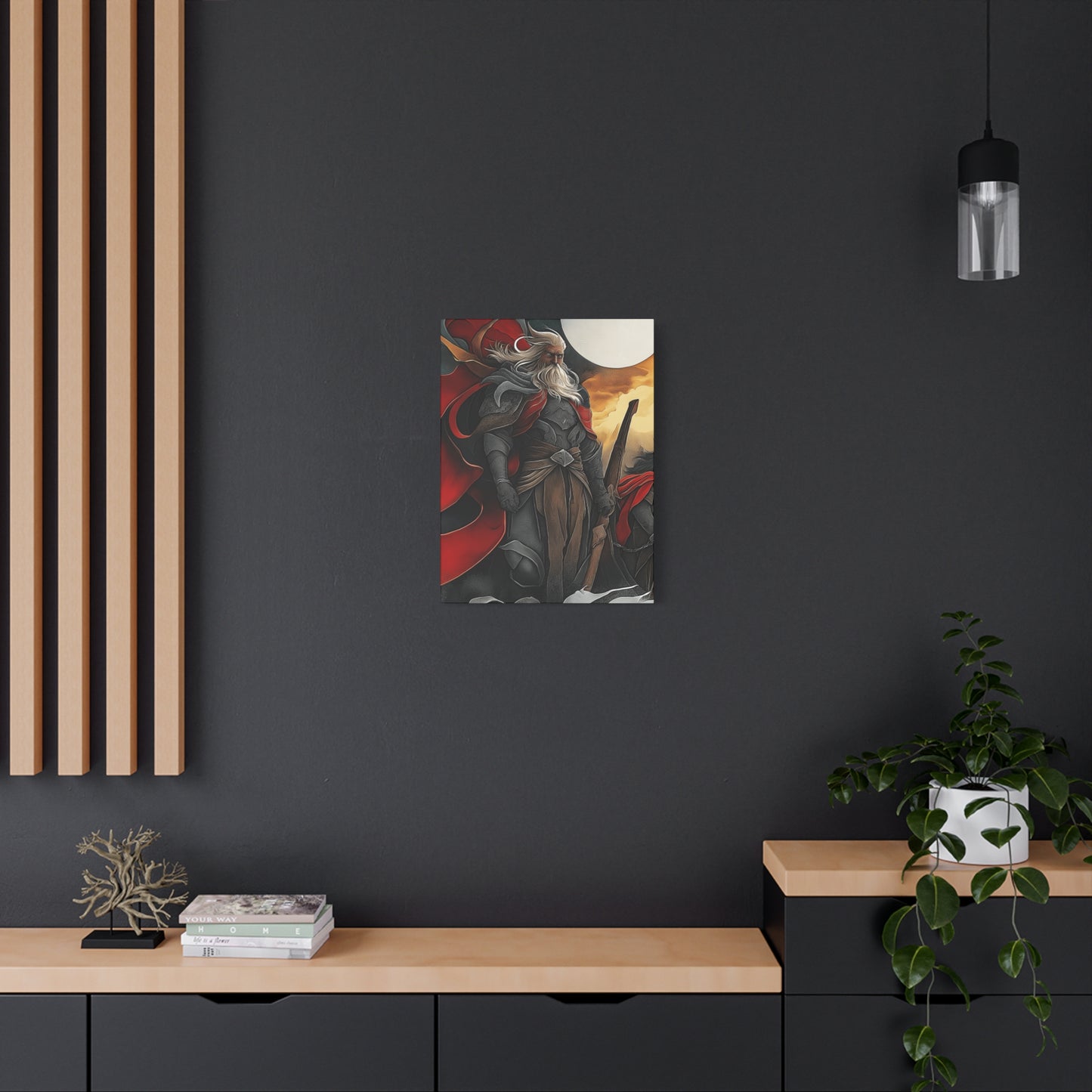 Epic Warrior Stretched Canvas Art - 1.25" Matte Wall Decor