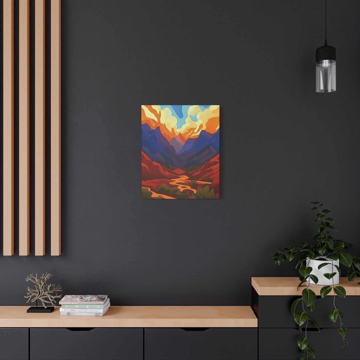 Vibrant Mountain Sunset Landscape-Where are we 2