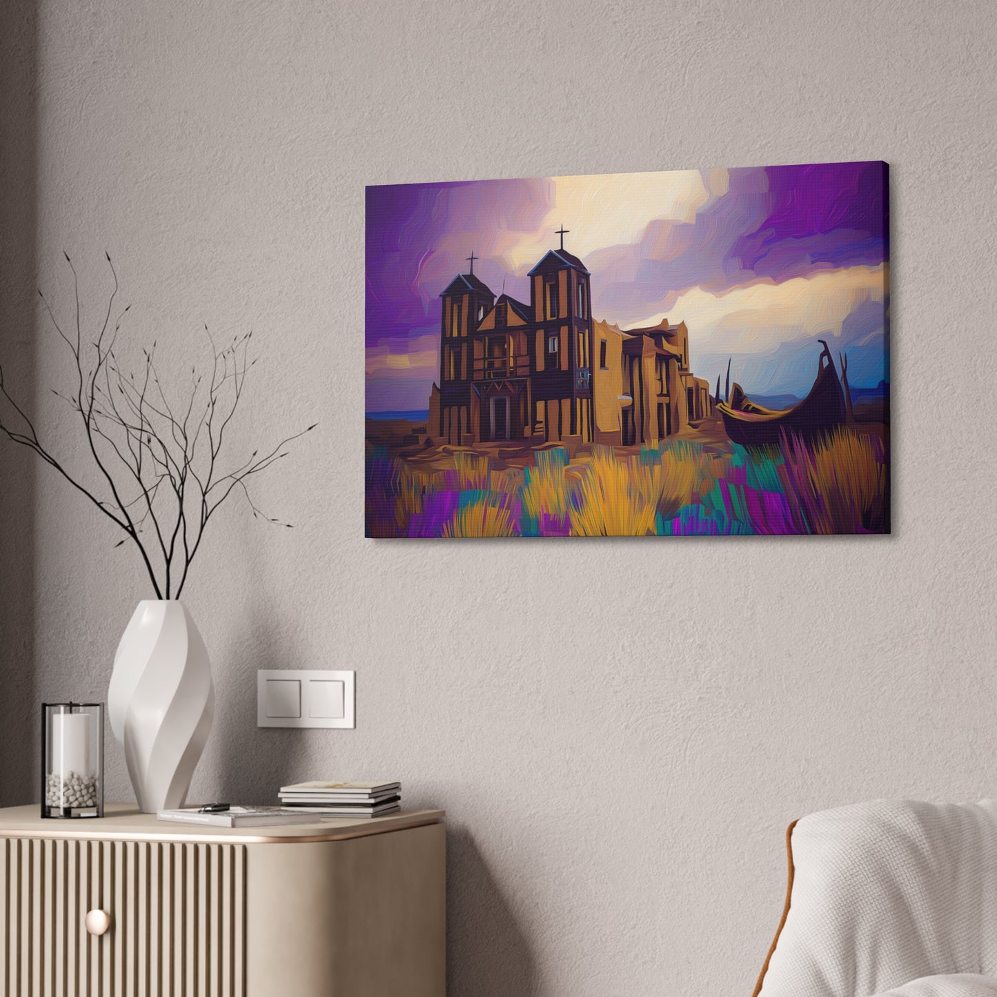 Church in Purple Hue 1.5 inch depth