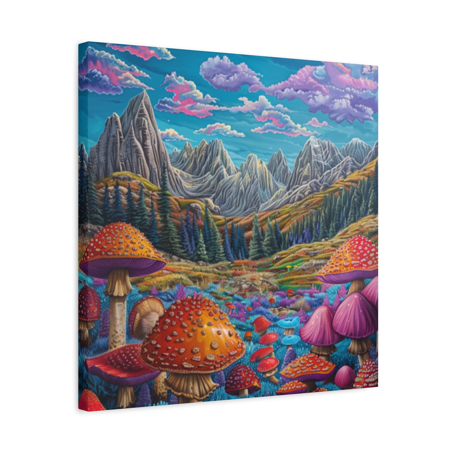 Canvas Print - Rocky Mountain Mushroom Field