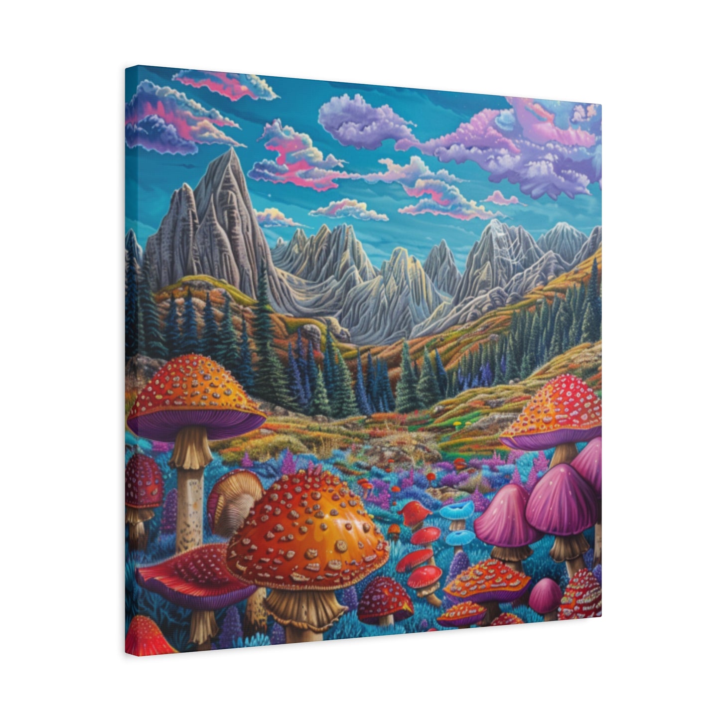 Canvas Print - Rocky Mountain Mushroom Field