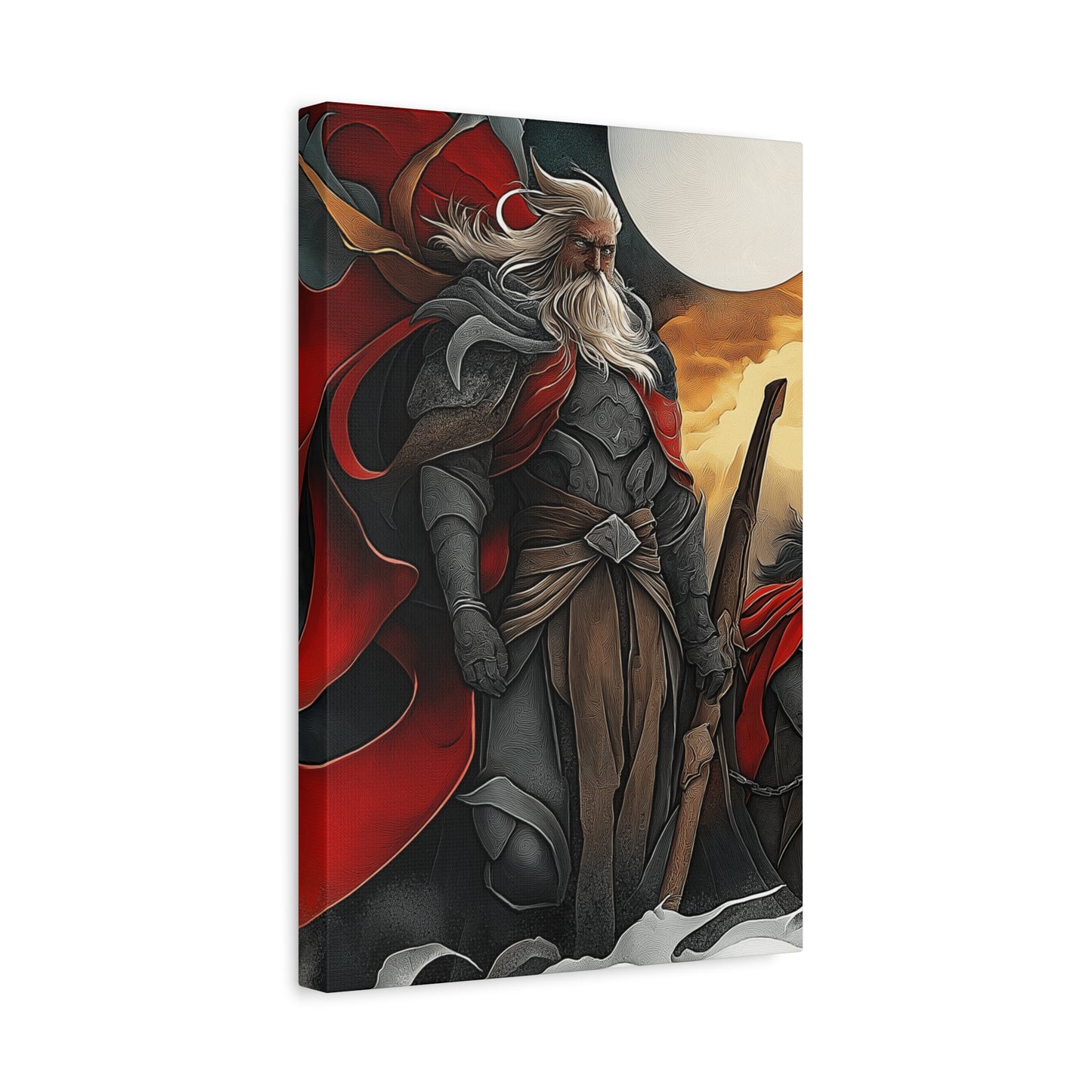 Epic Warrior Stretched Canvas Art - 1.25" Matte Wall Decor