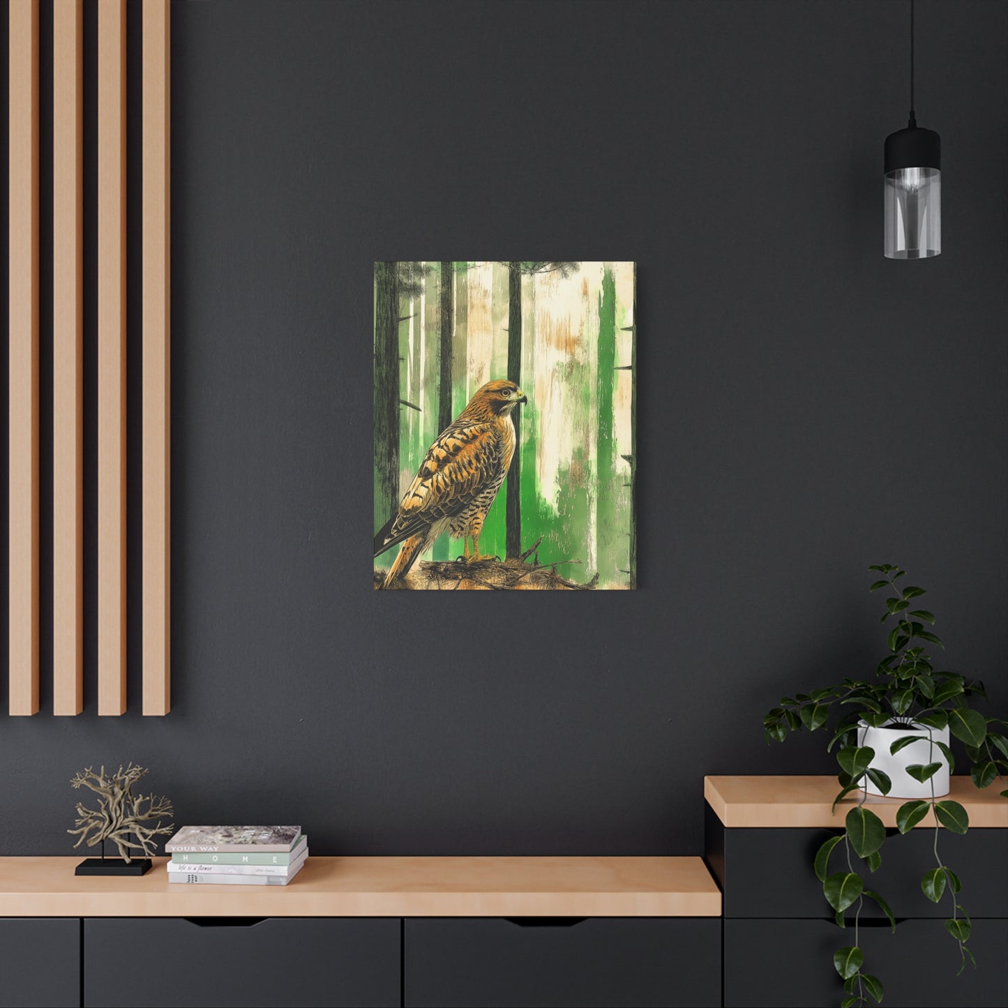 Canvas Print Red Tailed Hawk in Colorado Forest