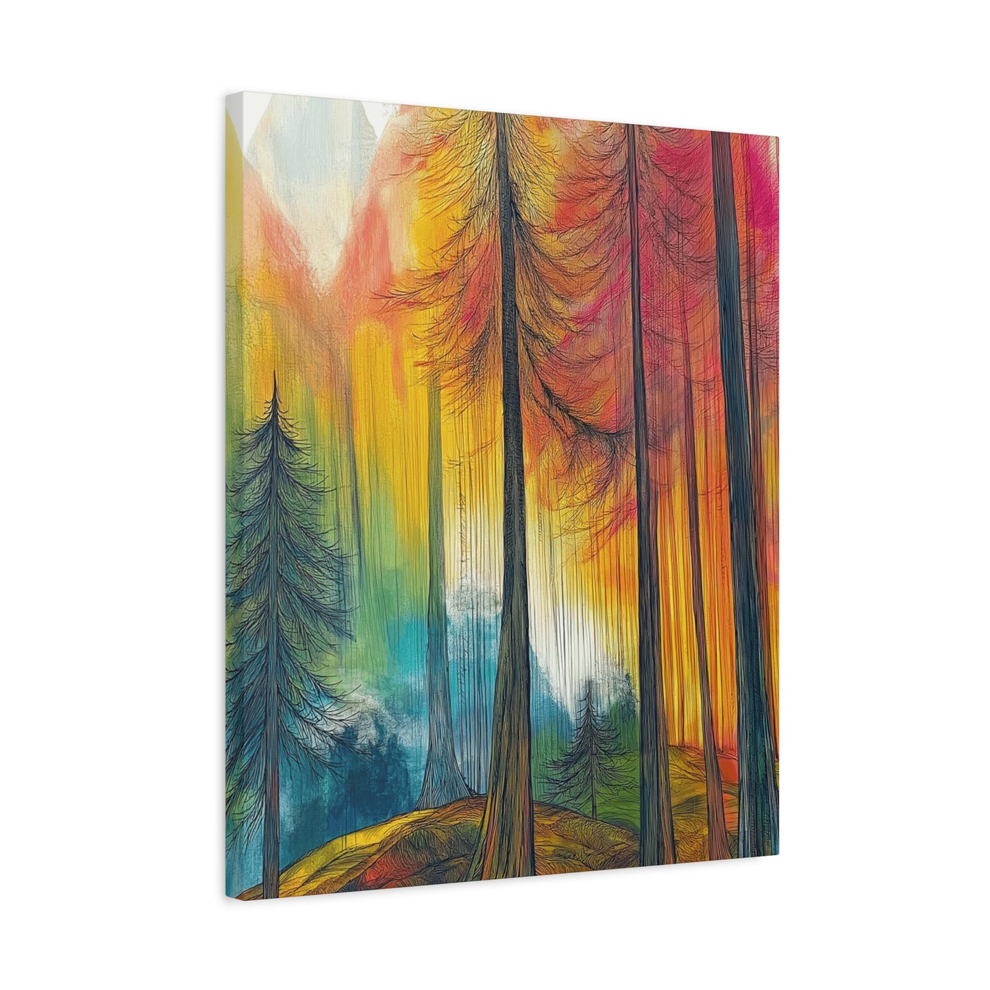 Vibrant Forest Canvas Art Print