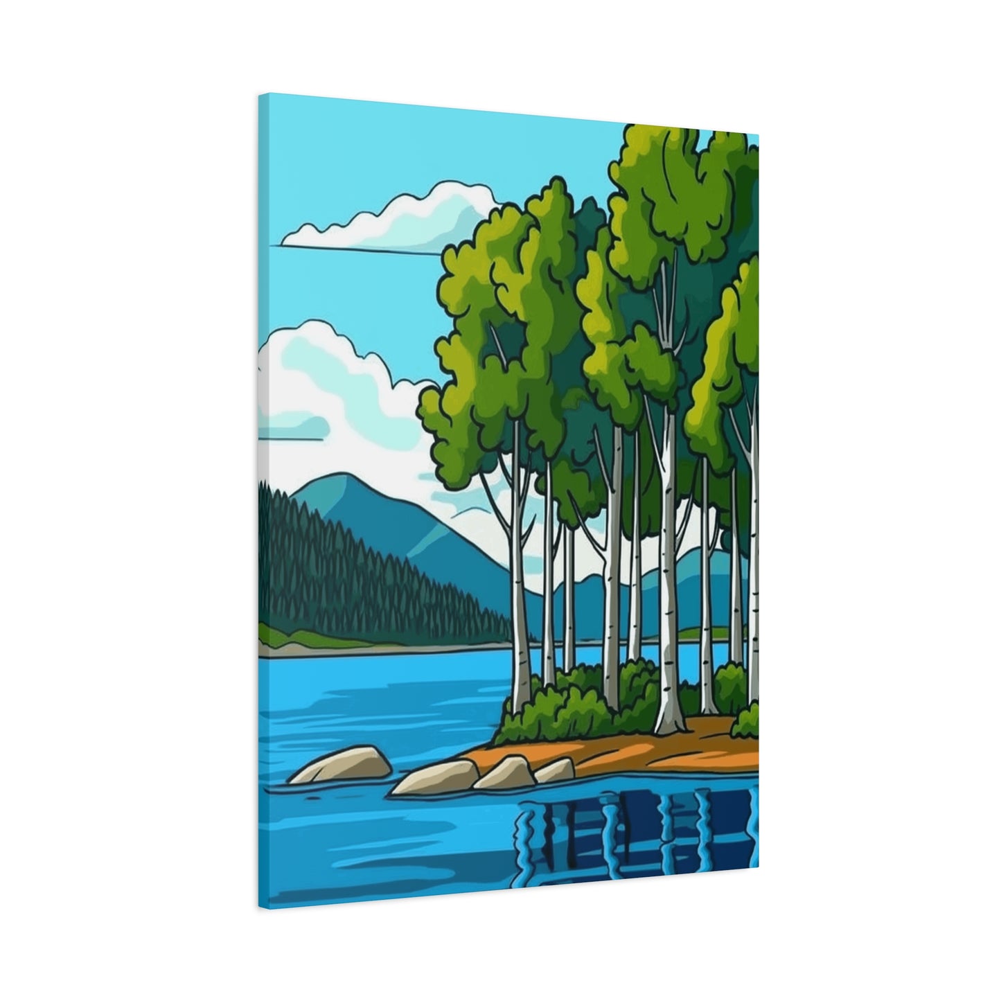 Canvas Print - Bold Mountain Lake