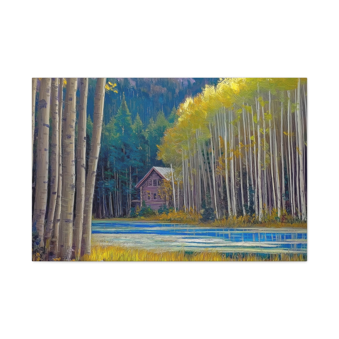 Canvas Wall Art - Rocky Mountain Lake V