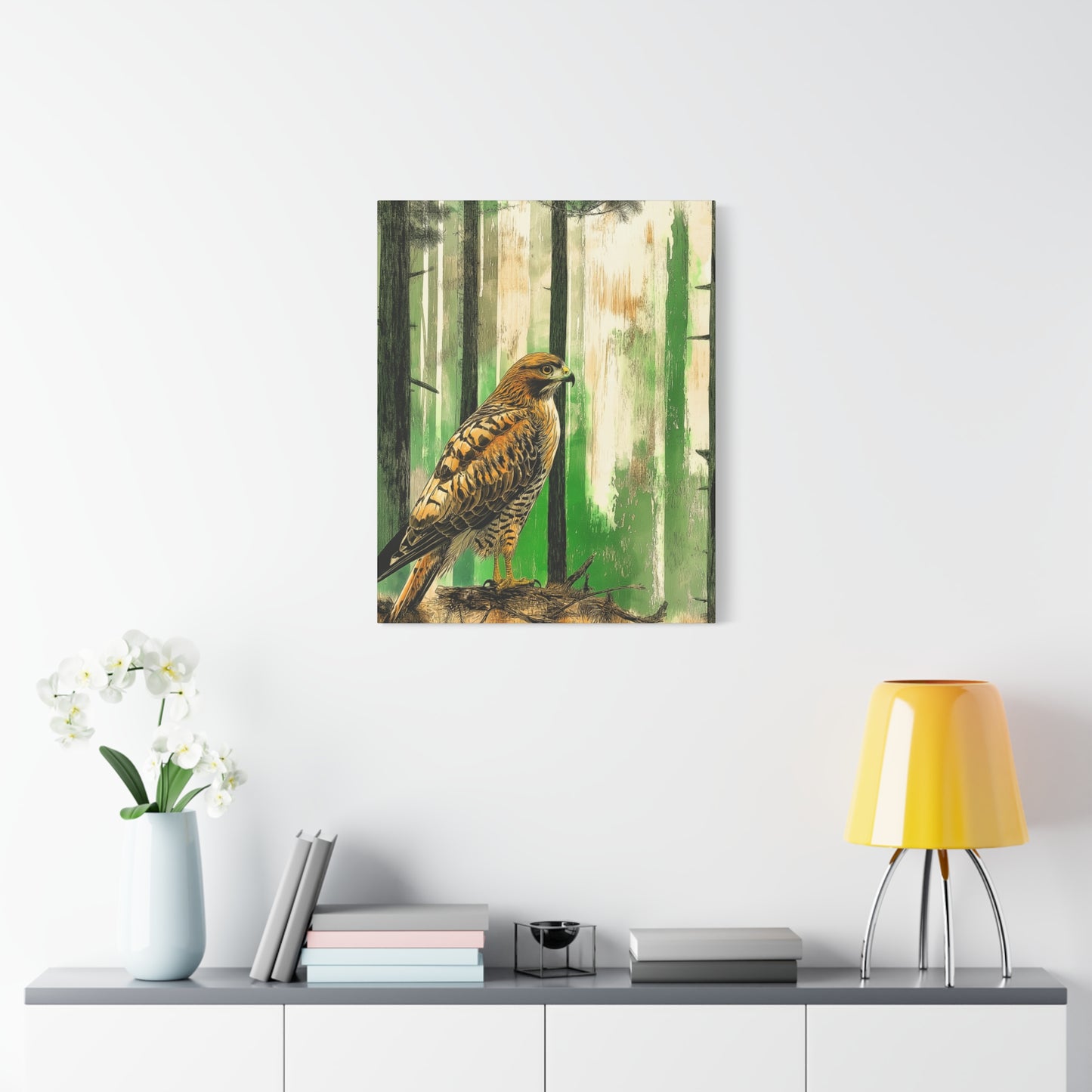 Canvas Print Red Tailed Hawk in Colorado Forest