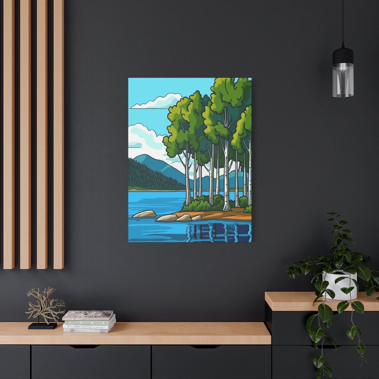 Canvas Print - Bold Mountain Lake