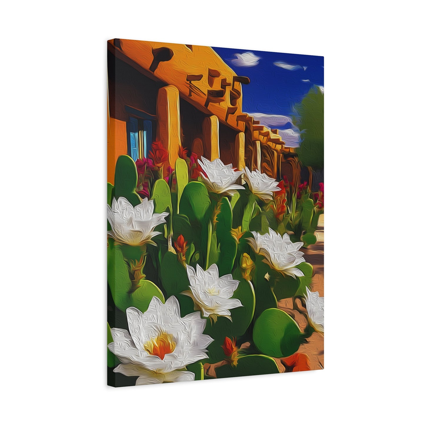 Canvas Wall Art - Cacti Blooming Beauty