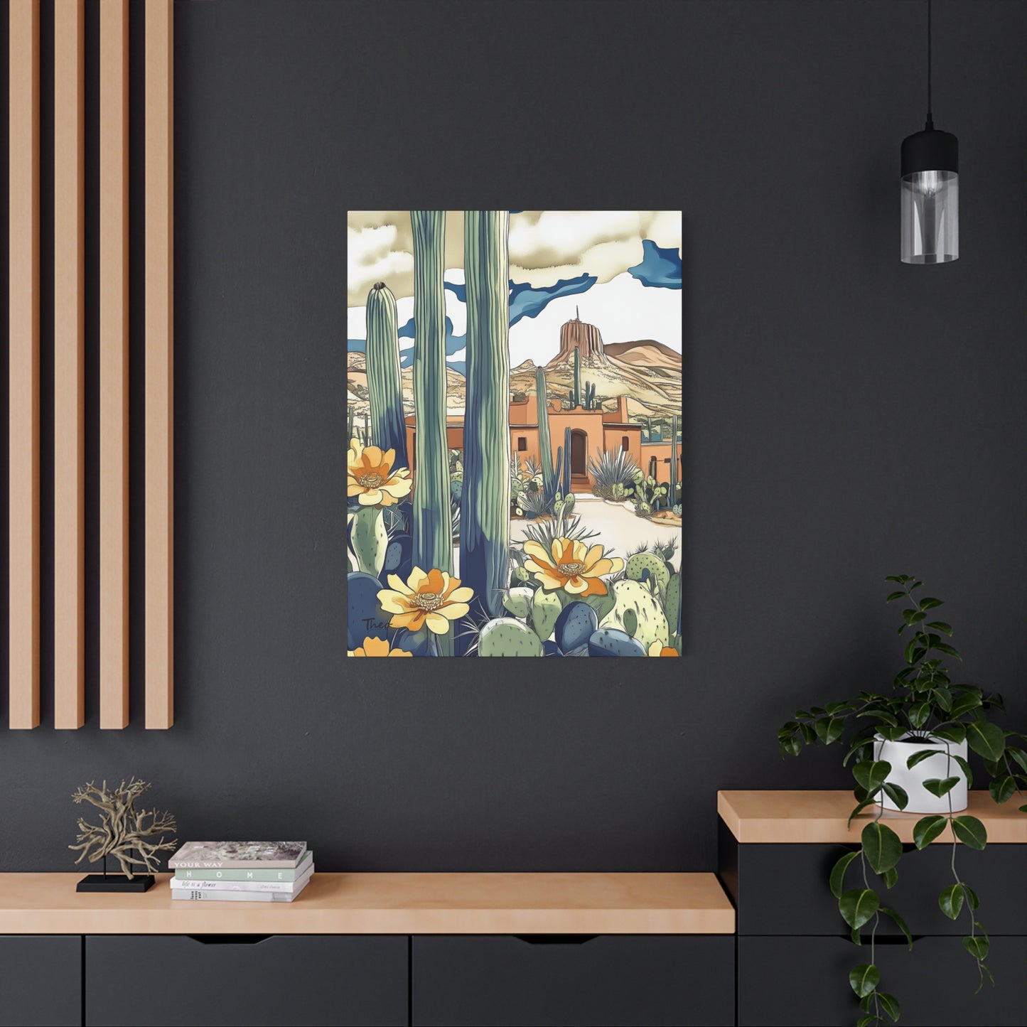 Desert Rose Canvas Art Print | Bohemian Home Decor | Southwestern Wall Art