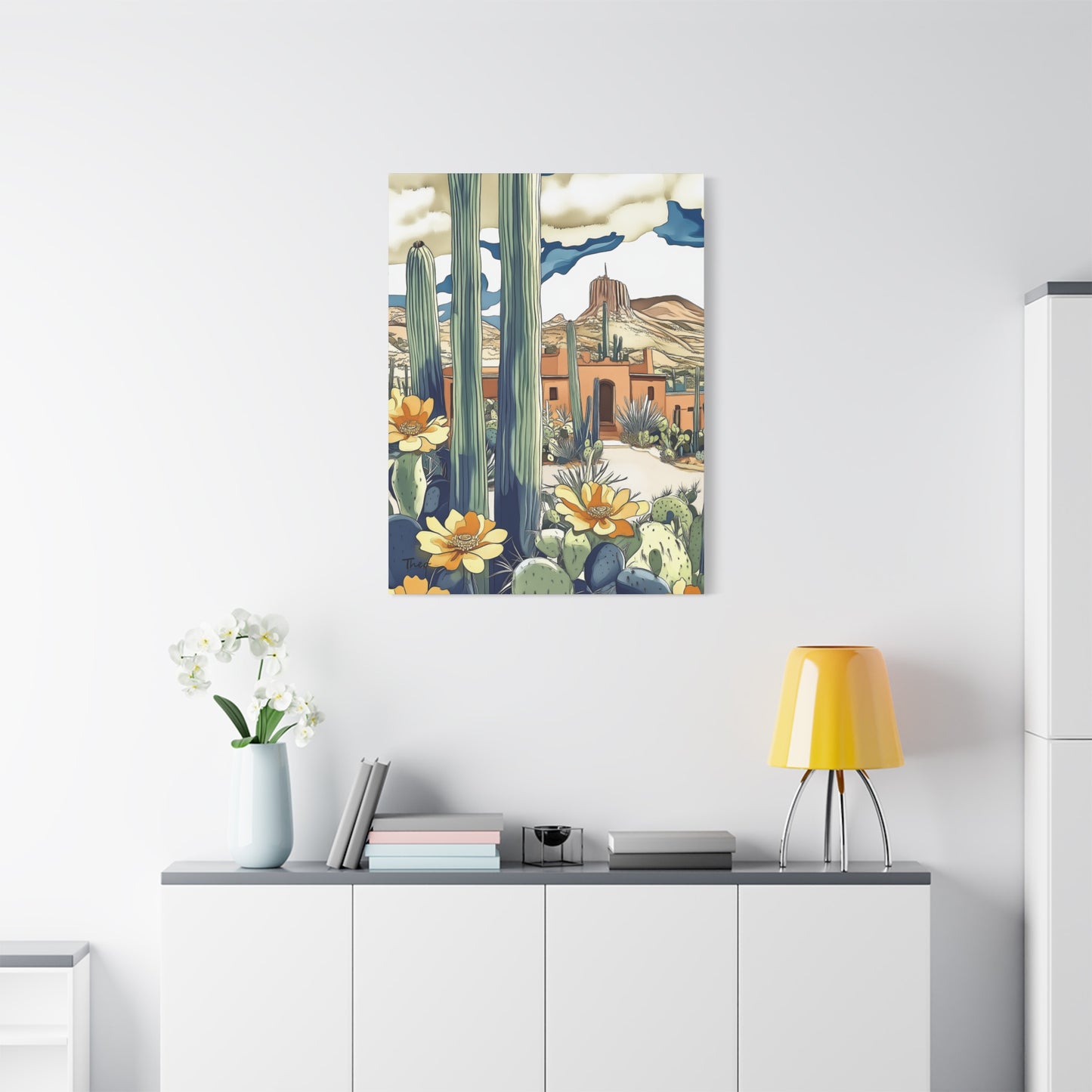 Desert Rose Canvas Art Print | Bohemian Home Decor | Southwestern Wall Art