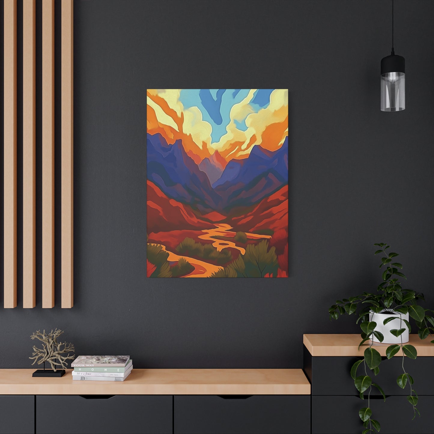 Vibrant Mountain Sunset Landscape-Where are we 2