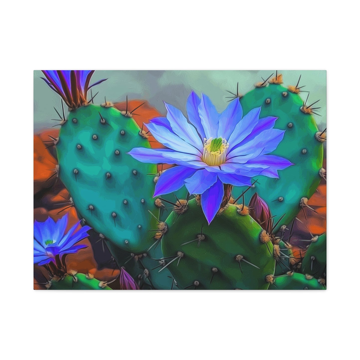 Vibrant Cactus Flower Canvas Art