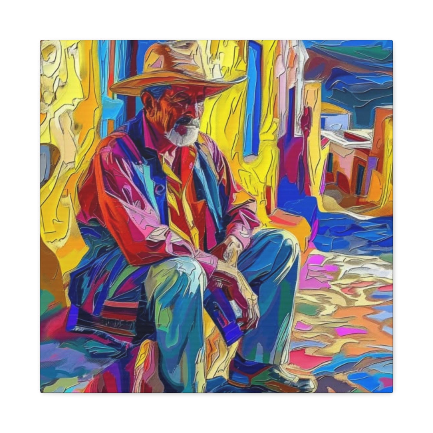 Canvas Wall Art - Man in Street Design